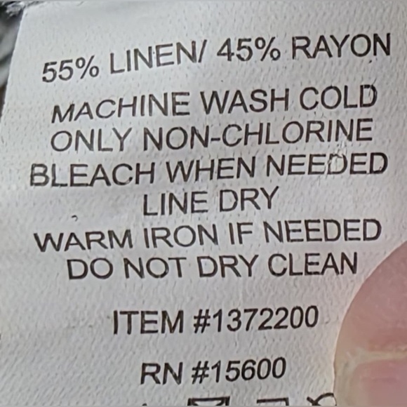 Briggs Linen Blend Pants Blue Striped Drawstring Elastic Women’s Size Large EUC - Picture 8 of 8